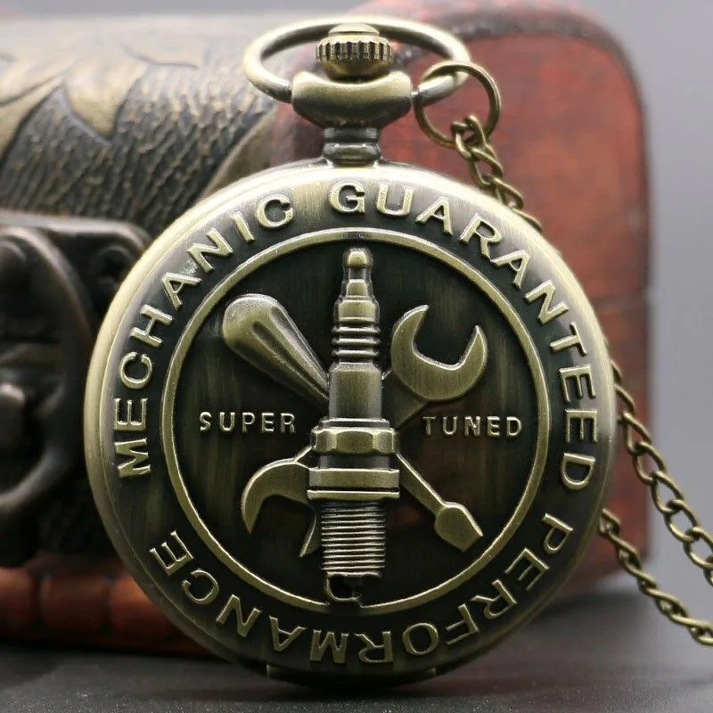 View 5 — Men’s steampunk pocket watch — Quartz