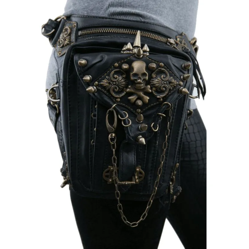 View 5 — Steampunk satchel — skull