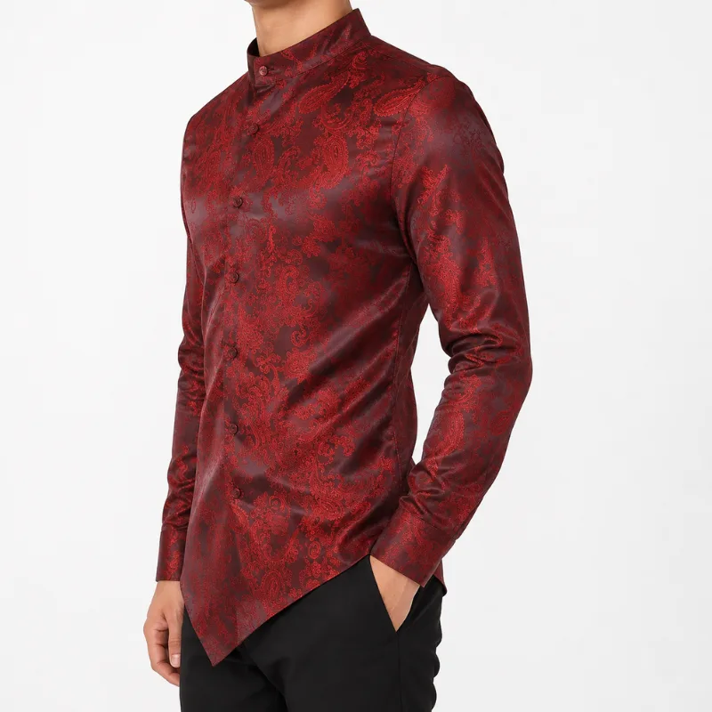 View 5 — Men’s asymmetric steampunk shirt