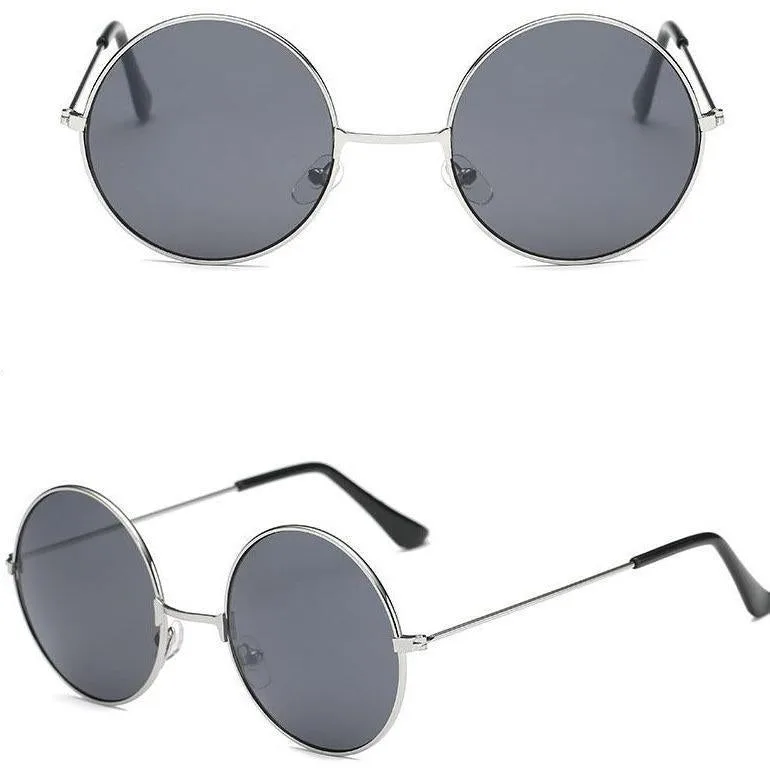 View 7 — Women’s vintage-style steampunk sunglasses — round