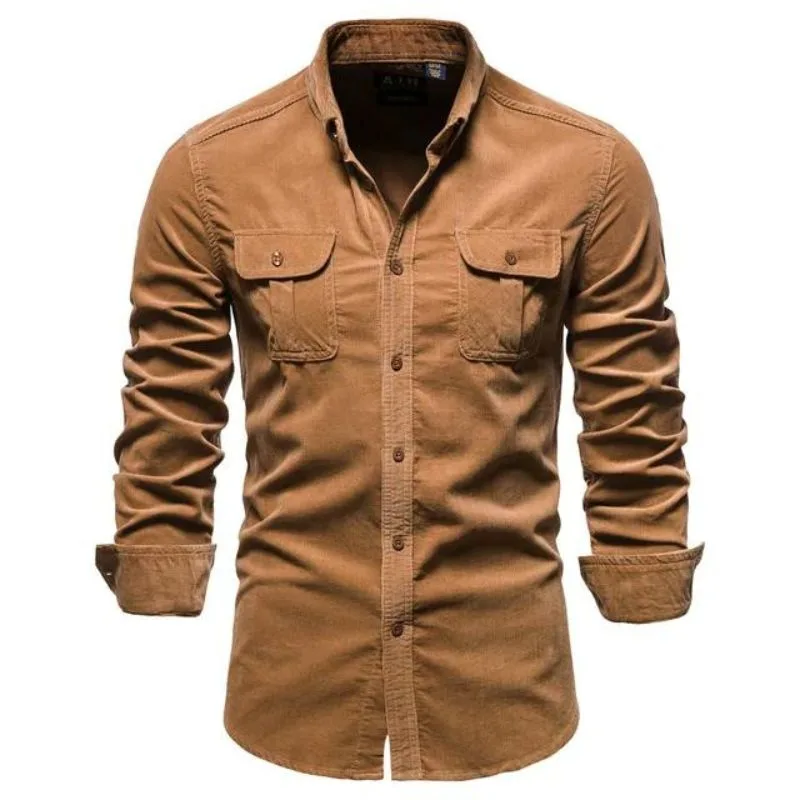 View 3 — Men’s steampunk shirt — velvet ribbed