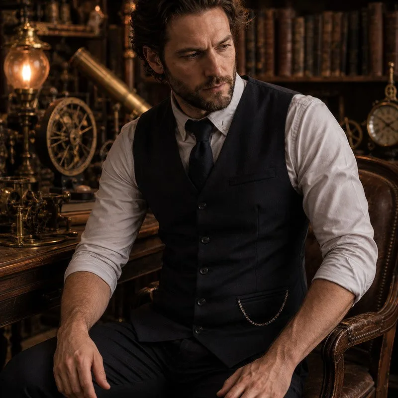 View 2 — Vintage-style steampunk waistcoat