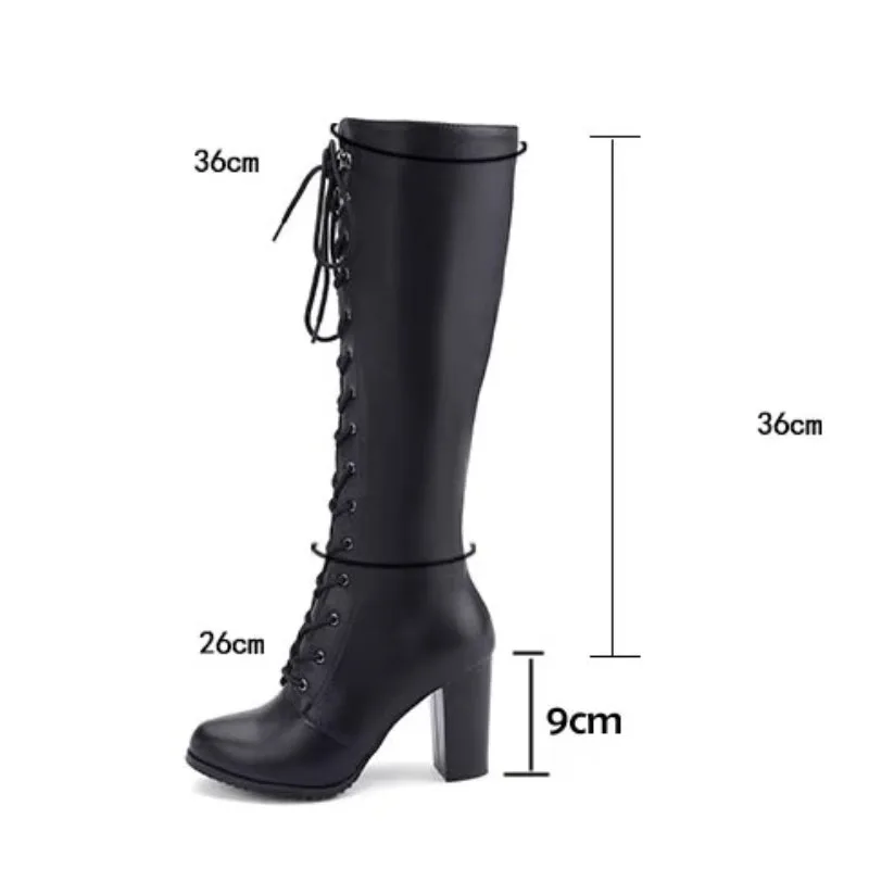 View 3 — Women’s steampunk boots — high lacing