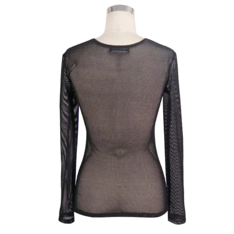 View 5 — Women’s steampunk t-shirt — transparent knitted