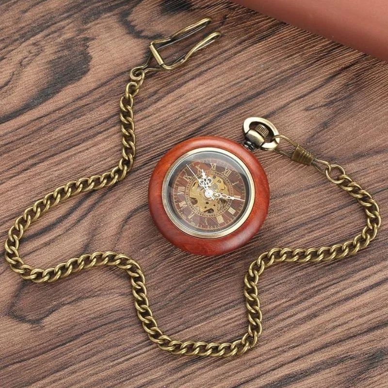 View 2 — Steampunk pocket watch — wood