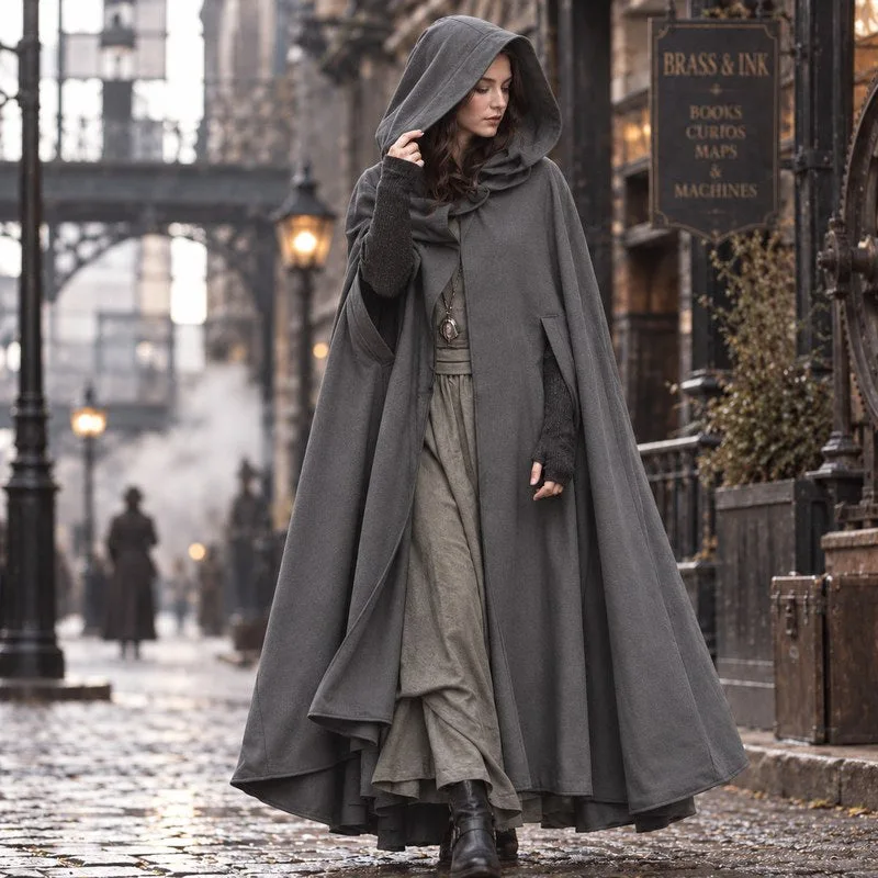 View 5 — Vintage-style steampunk coat — Cape